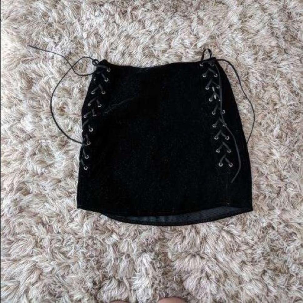 Revolve lace up skirt